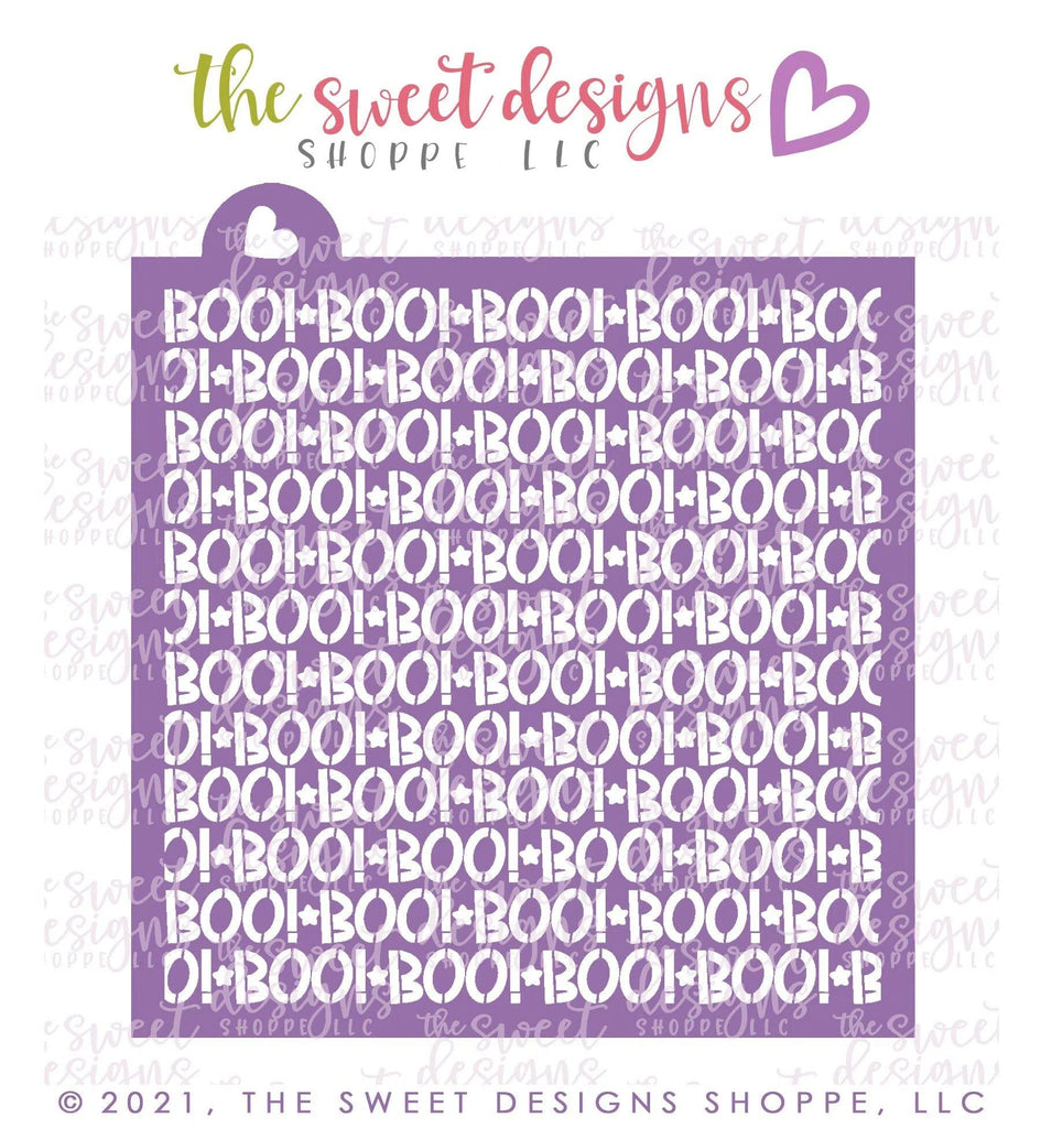 Stencils - BOO ! Pattern - Stencil - The Sweet Designs Shoppe - Regular - ALL, Clearance, halloween, lettering, pattern, patterns, PLAQUES HANDLETTERING, Promocode, Stencil