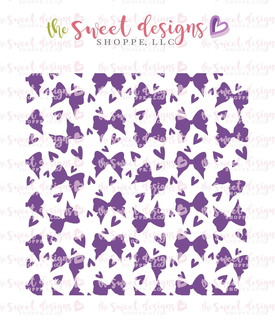 Stencils - Bows and Heart Stencil - The Sweet Designs Shoppe - TSDS - - ALL,Baby,Baby / Kids,Basic Shapes,Clearance,patterns,Promocode,Stencil,valentine,valentines