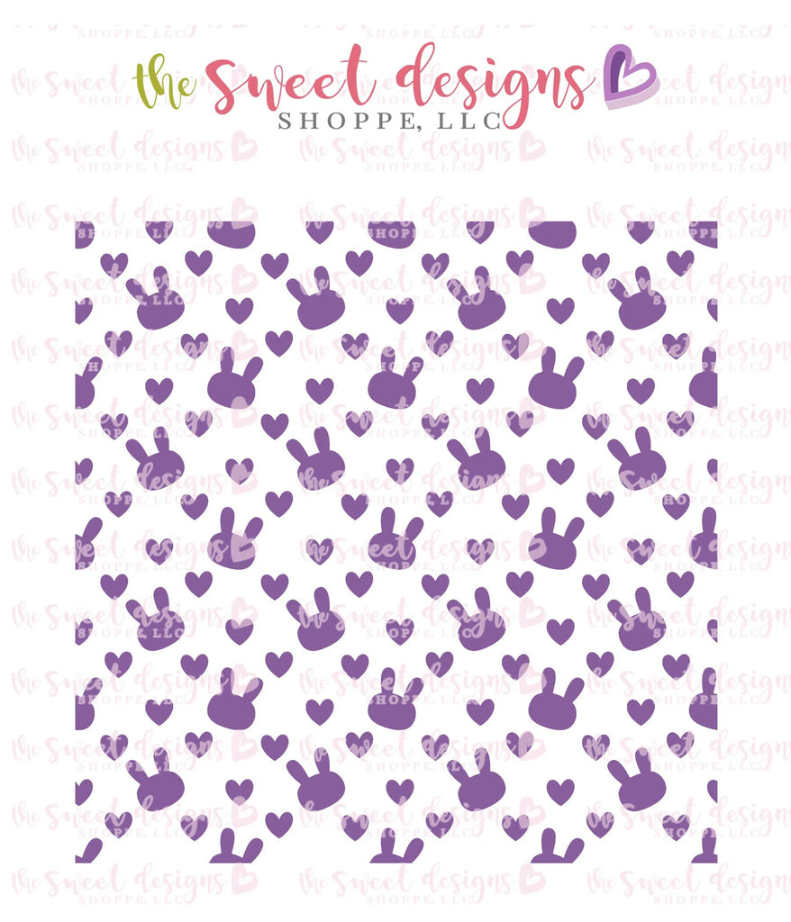 Stencils - Bunny Love Stencil - Sweet Designs Shoppe - Standard 5-1/2" x 5-1/2 (Wording Size 4-3/4" Tall x 4-3/4" Wide) - 2022EasterTop, ALL, Easter, Easter / Spring, Fruits and Vegetables, Promocode, Spring, Stencil