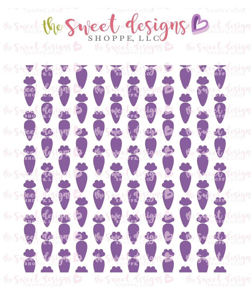 Stencils - Carrot - Layered Stencils - Set of 2 - The Sweet Designs Shoppe - Standard 5-1/2" x 5-1/2 (Wording Size 4-3/4" Tall x 4-3/4" Wide) - ALL, Clearance, Easter, Easter / Spring, Fruits and Vegetables, Promocode, Spring, Stencil