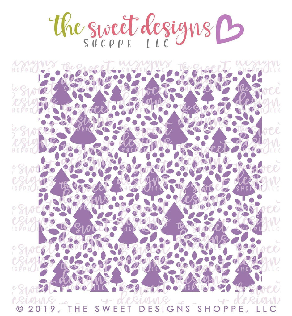 Stencils - Christmas Trees and Leaves Stencil - The Sweet Designs Shoppe - TSDS - - ALL,Christmas,Christmas / Winter,floral,Nature,Promocode,Stencil,Tree