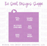Stencils - Conversation Heart Stencil - "Mini" Hearts - Array#13 - The Sweet Designs Shoppe - TSDS - - ALL,Basic Shapes,pattern,Promocode,Stencil,Taylor Swift,Teach,valentine,Valentines