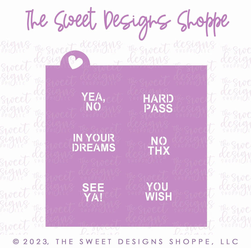 Stencils - Conversation Heart Stencil - "Mini" Hearts - Array#13 - The Sweet Designs Shoppe - TSDS - - ALL,Basic Shapes,pattern,Promocode,Stencil,Taylor Swift,Teach,valentine,Valentines
