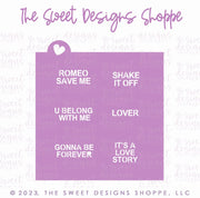 Stencils - Conversation Heart Stencil - "Mini" Hearts - Array#14 - The Sweet Designs Shoppe - TSDS - - ALL,Basic Shapes,pattern,Promocode,Stencil,Taylor Swift,Teach,valentine,Valentines