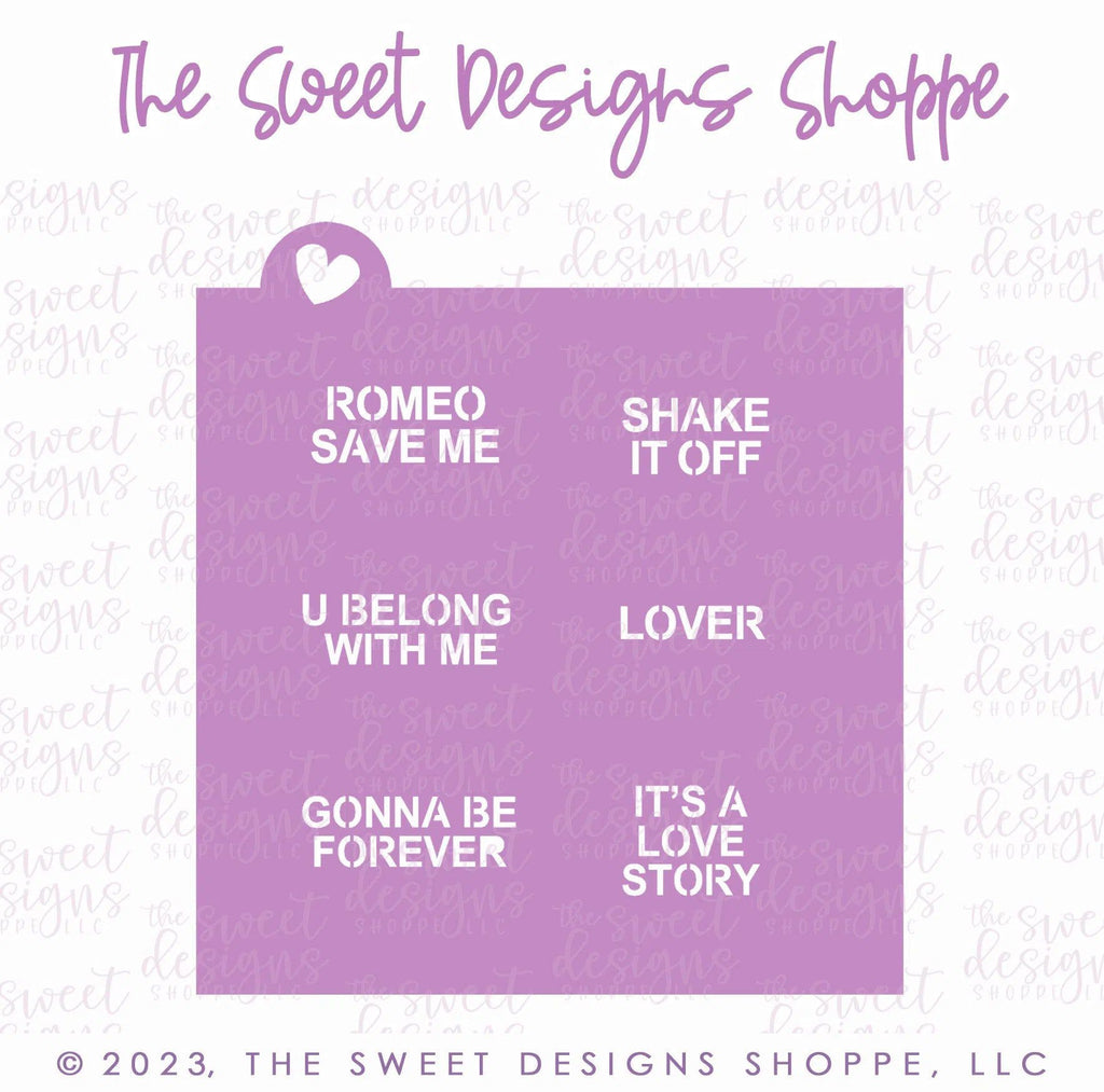Stencils - Conversation Heart Stencil - "Mini" Hearts - Array#14 - The Sweet Designs Shoppe - TSDS - - ALL,Basic Shapes,pattern,Promocode,Stencil,Taylor Swift,Teach,valentine,Valentines