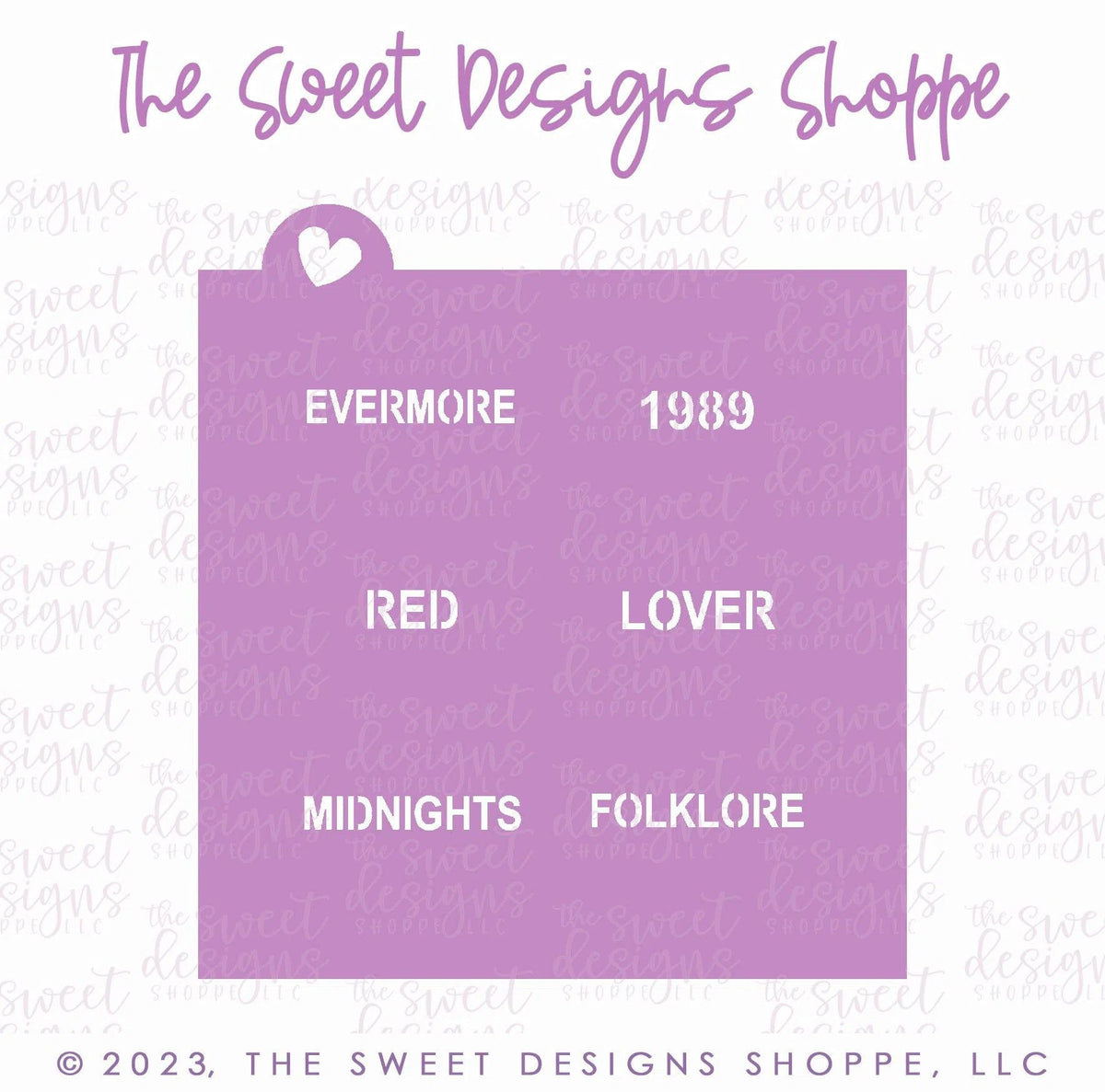 Stencils - Conversation Heart Stencil - "Mini" Hearts - Array#15 - The Sweet Designs Shoppe - TSDS - - Albums,ALL,Basic Shapes,pattern,Promocode,Stencil,Taylor Swift,Teach,valentine,Valentines
