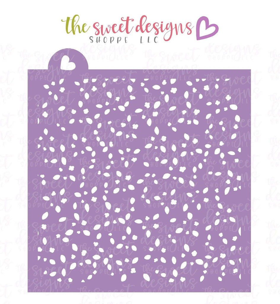 Stencils - Easter Flowery Pattern (Set of 2) - Stencils - The Sweet Designs Shoppe - Regular 5-1/2" x 5-1/2" - ALL, easter, Easter / Spring, Flower, Flowers, Heart, Hearts, Leaves and Flowers, pattern, patterns, Promocode, Spring, Stencil, Trees Leaves and Flowers, Woodlands Leaves and Flowers