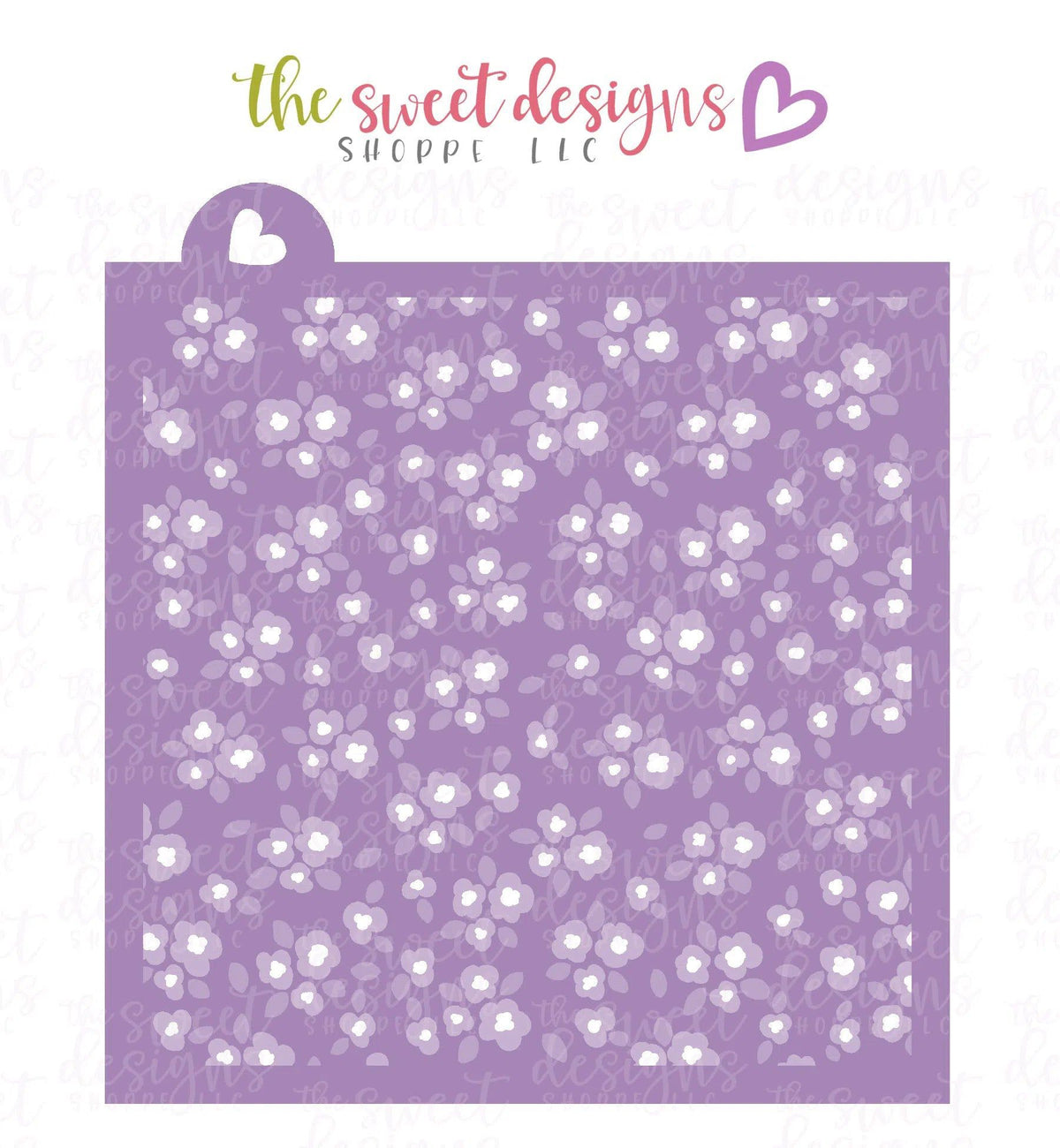 Stencils - Easter Flowery Pattern (Set of 2) - Stencils - The Sweet Designs Shoppe - TSDS - - ALL,easter,Easter / Spring,Flower,Flowers,Heart,Hearts,Leaves and Flowers,pattern,patterns,Promocode,Spring,Stencil,Trees Leaves and Flowers,Woodlands Leaves and Flowers