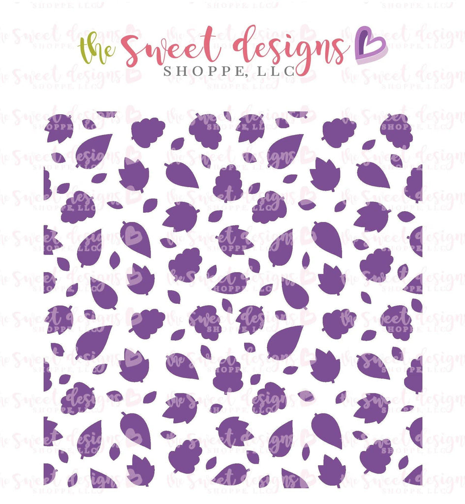 Stencils - Fallen Leaves Stencil - The Sweet Designs Shoppe - Regular 5-1/2" x 5-1/2 (Pattern 4-3/4" Tall x 4-3/4" Wide) - ALL, Fall / Thanksgiving, Promocode, Stencil