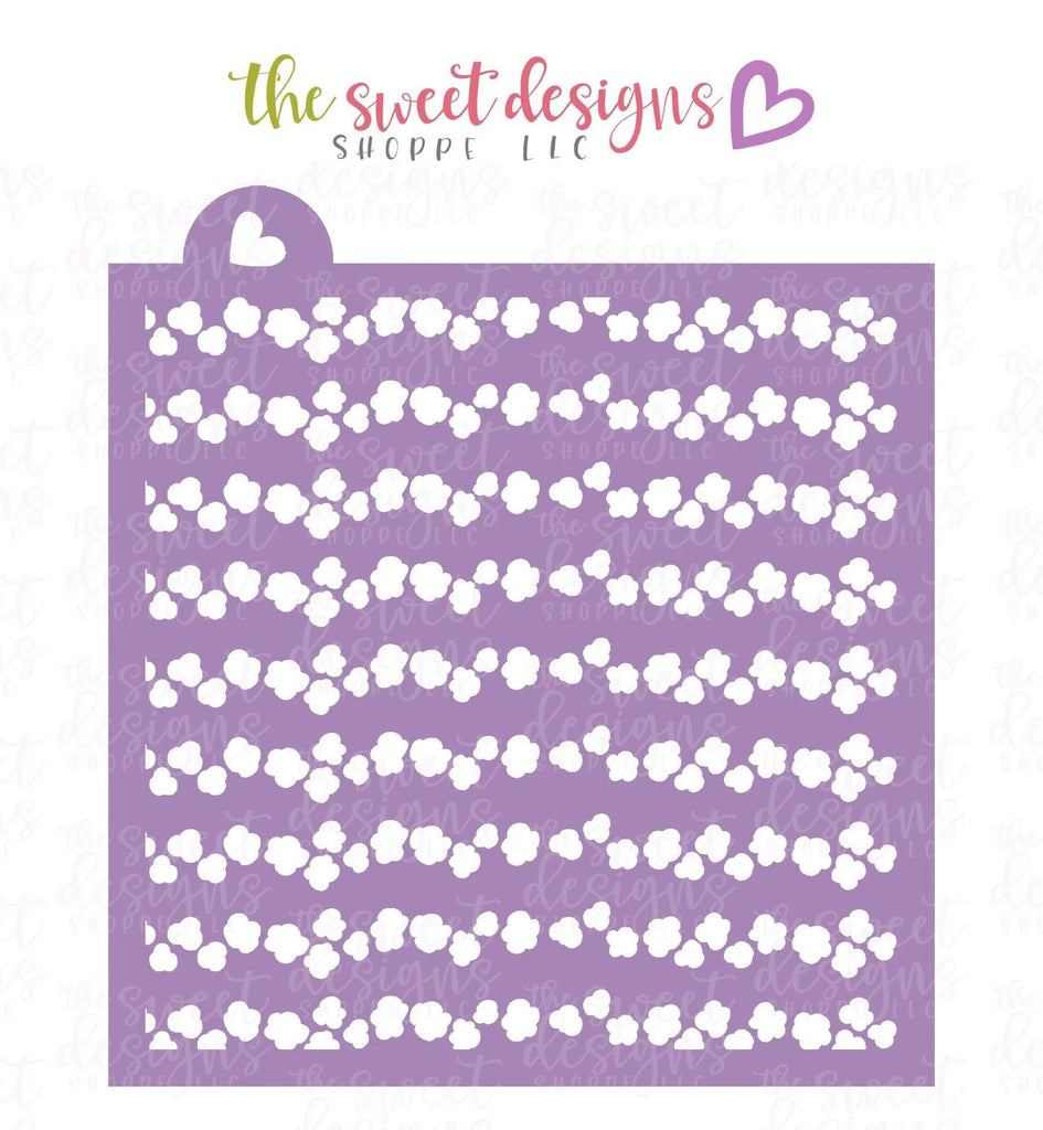 Stencils - Flowery Pattern (Set of 2) - Stencils - The Sweet Designs Shoppe - Regular 5-1/2" x 5-1/2" - ALL, Clearance, easter, Easter / Spring, Flower, Flowers, Heart, Hearts, Leaves and Flowers, pattern, patterns, Promocode, Spring, Stencil, summer, Trees Leaves and Flowers, Woodlands Leaves and Flowers