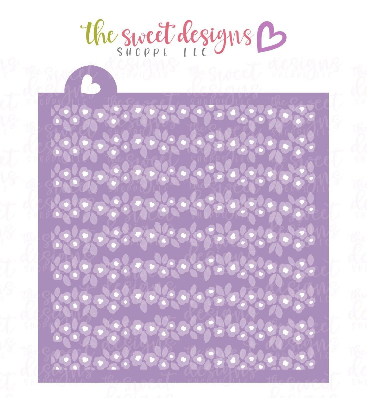 Stencils - Flowery Pattern (Set of 2) - Stencils - The Sweet Designs Shoppe - TSDS - - ALL,Clearance,easter,Easter / Spring,Flower,Flowers,Heart,Hearts,Leaves and Flowers,pattern,patterns,Promocode,Spring,Stencil,summer,Trees Leaves and Flowers,Woodlands Leaves and Flowers