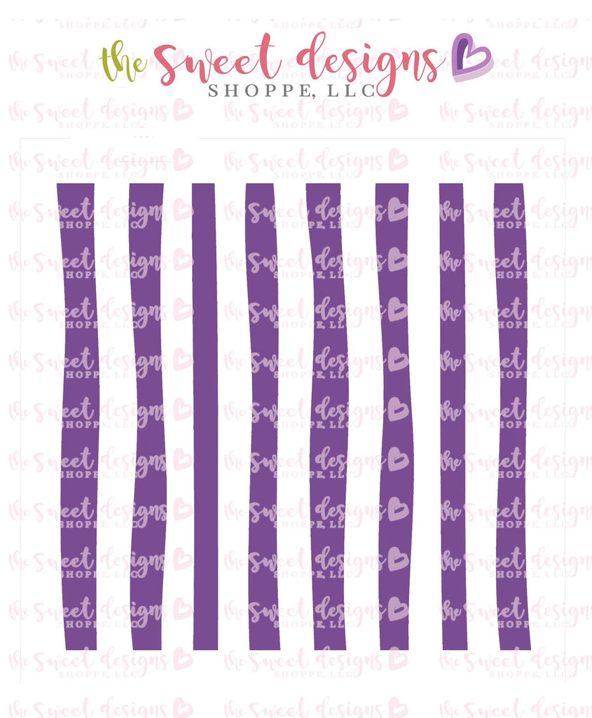 Stencils - Free Hand Stripes Scale #3 - Stencil - Sweet Designs Shoppe - Regular 5-1/2" x 5-1/2 - ALL, Basic Shapes, Clearance, lines, patterns, Promocode, Stencil, stripes