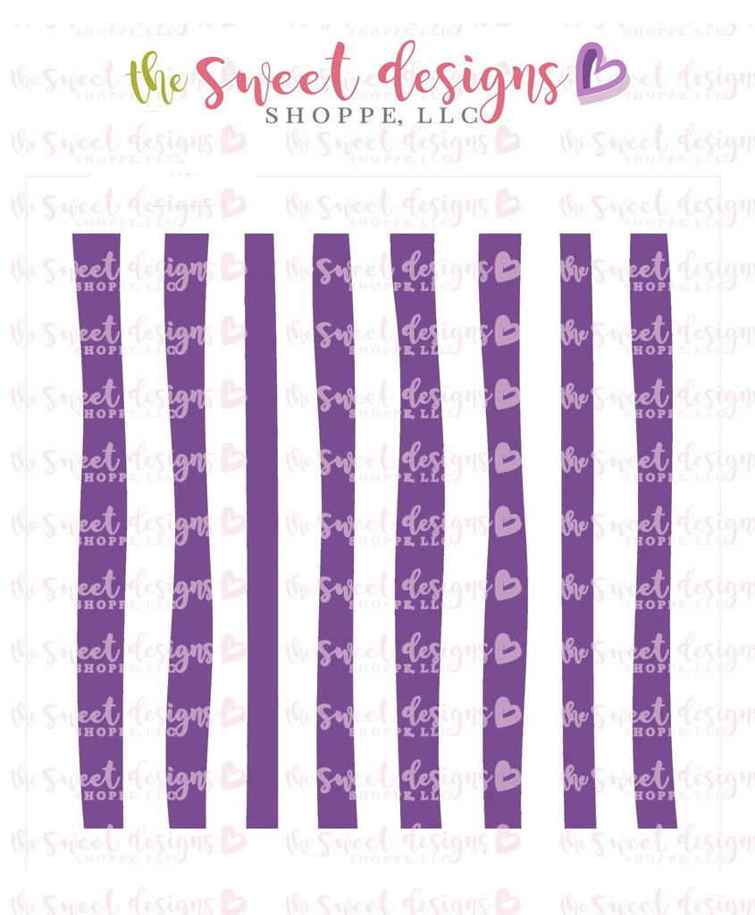 Stencils - Free Hand Stripes Scale #3 - Stencil - The Sweet Designs Shoppe - Regular 5-1/2" x 5-1/2 - ALL, Basic Shapes, Clearance, lines, patterns, Promocode, Stencil, stripes