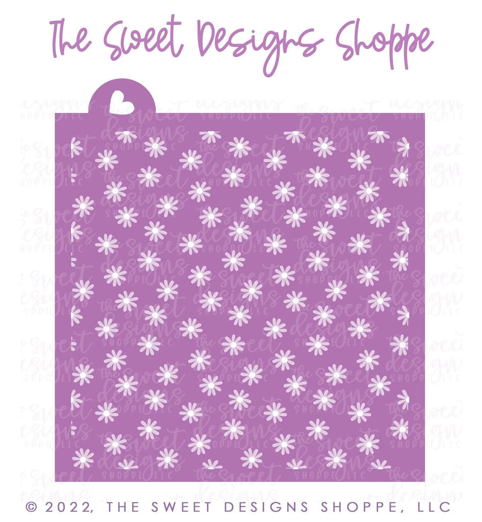 Stencils - Funky Daisy Flowery Pattern (Set of 2) - Stencils - The Sweet Designs Shoppe - TSDS - - ALL,easter,Easter / Spring,Flower,Flowers,groovy,Leaves and Flowers,pattern,patterns,Promocode,Retro,Spring,Stencil,summer,Trees Leaves and Flowers,Woodlands Leaves and Flowers