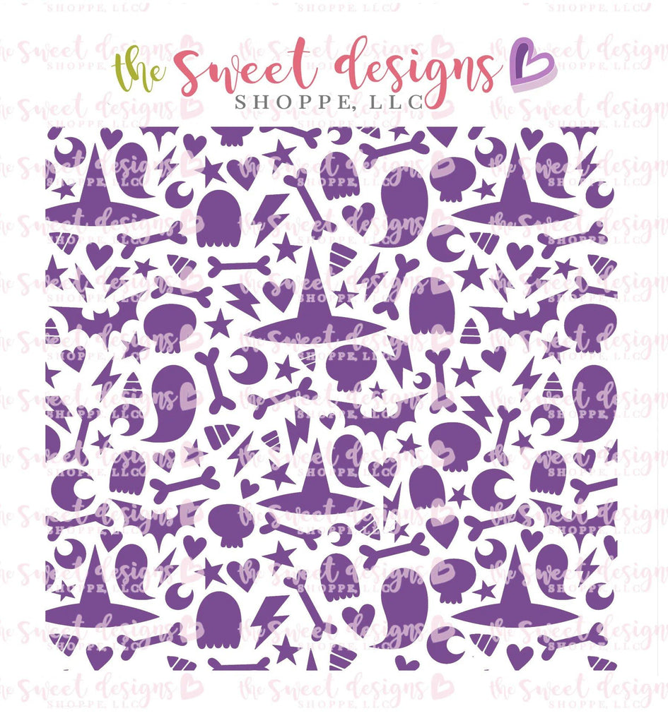 Stencils - Halloween Stencil - The Sweet Designs Shoppe - Regular 5-1/2" x 5-1/2 (Wording Size 4-3/4" Tall x 4-3/4" Wide) - ALL, halloween, Promocode, Stencil