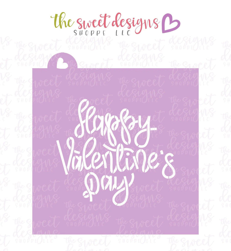 Stencils - Happy Valentine's Day Handlettering - Stencil - The Sweet Designs Shoppe - TSDS - - ALL,handlettering,Love,Plaque,Plaques,PLAQUES HANDLETTERING,Promocode,Stencil,Valentines