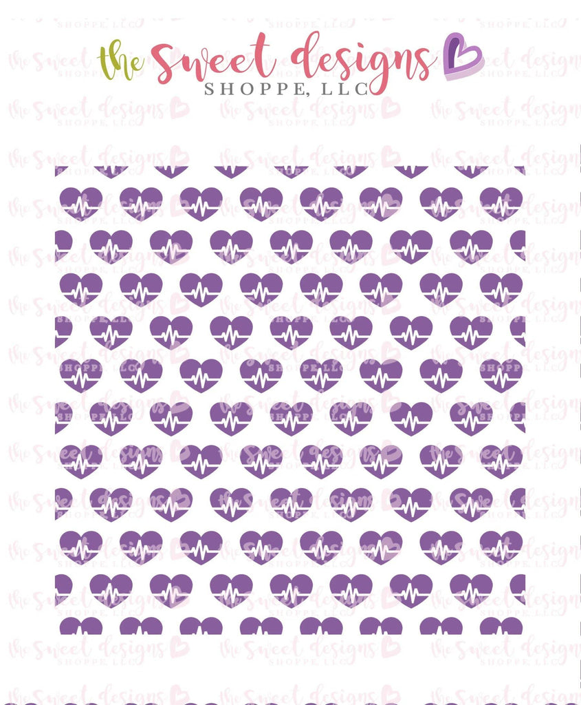 Stencils - Heart Rate Stencil - The Sweet Designs Shoppe - 5-1/2" x 5-1/2 - ALL, Doctor, MEDICAL, Medicine, nurse, Promocode, Stencil