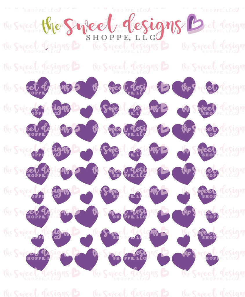 Stencils - Hearts #1 Stencil - Sweet Designs Shoppe - Regular 5-1/2" x 5-1/2 - ALL, Basic Shapes, Clearance, Hearts, patterns, Promocode, Stencil, Valentines
