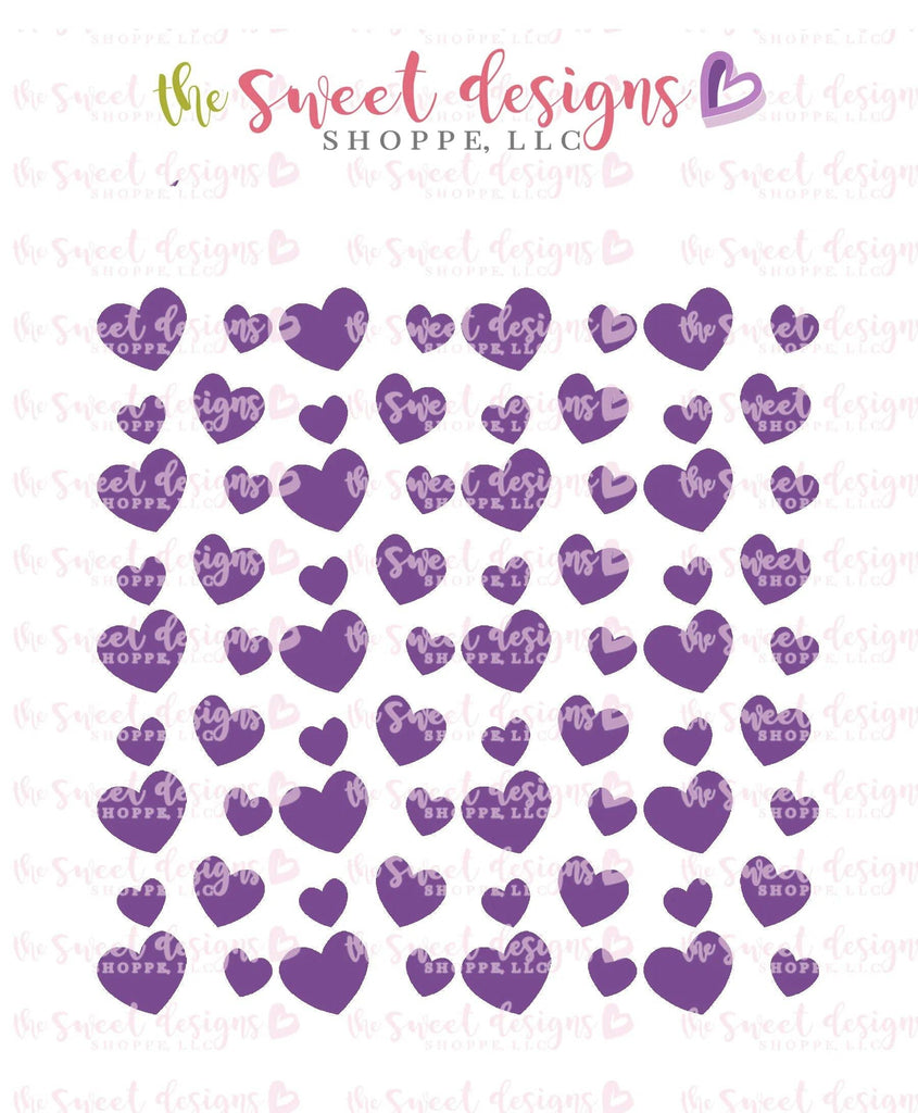 Stencils - Hearts #1 Stencil - The Sweet Designs Shoppe - TSDS - - ALL,Basic Shapes,Clearance,Hearts,patterns,Promocode,Stencil,Valentines