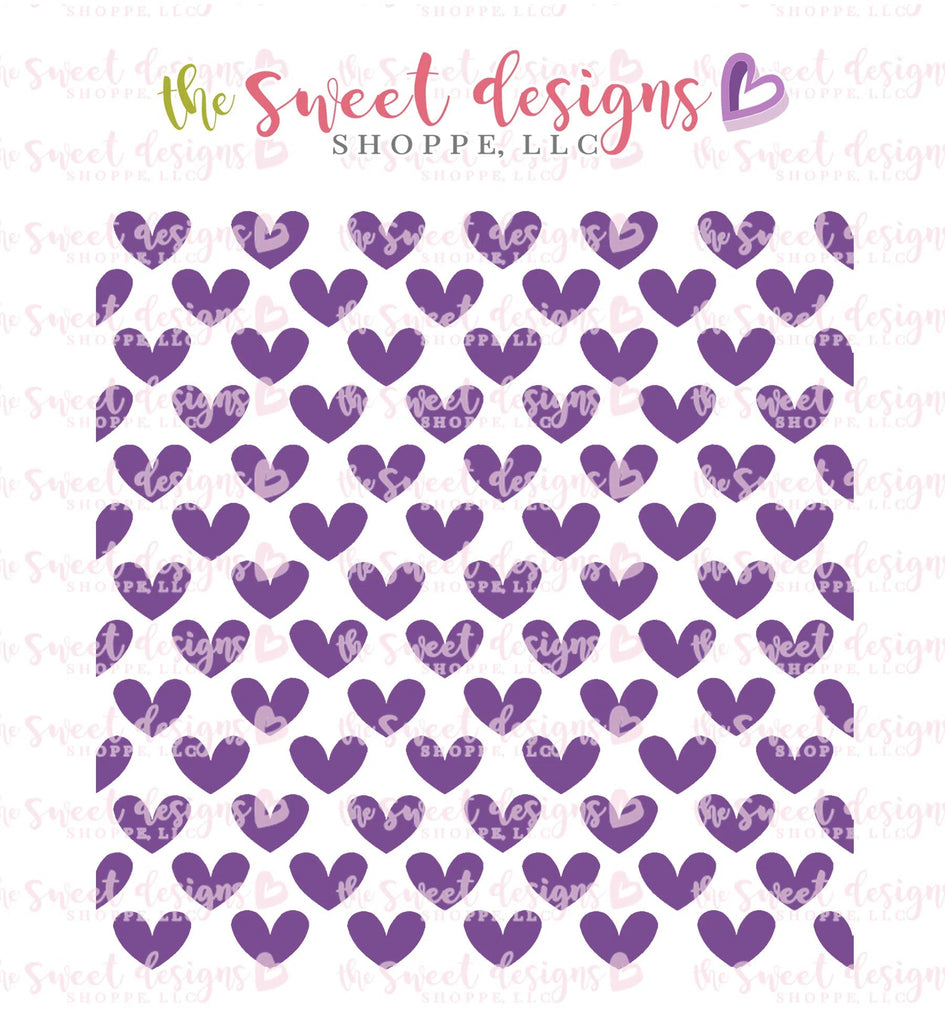 Stencils - Hearts #4 Stencil - Sweet Designs Shoppe - Regular 5-1/2" x 5-1/2 - ALL, Basic Shapes, Hearts, patterns, Promocode, Stencil, Valentines