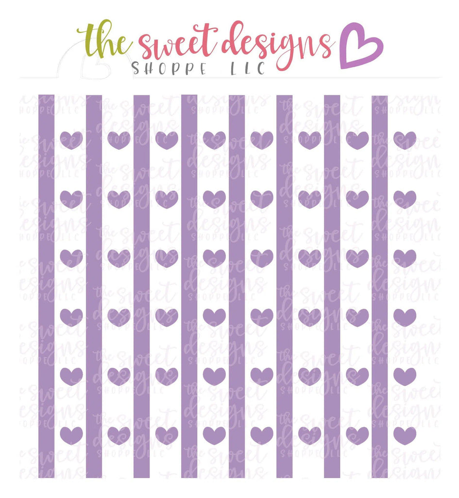 Stencils - Hearts Plaid (Set of 3) - Stencils - The Sweet Designs Shoppe - Regular 5-1/2" x 5-1/2" - ALL, Clearance, Heart, Hearts, pattern, patterns, Plaid, Promocode, Stencil, stripes, valentine, valentines