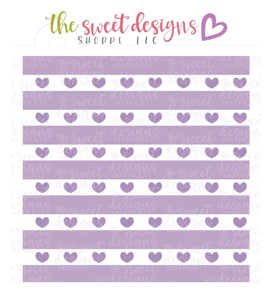 Stencils - Hearts Plaid (Set of 3) - Stencils - The Sweet Designs Shoppe - Regular 5-1/2" x 5-1/2" - ALL, Clearance, Heart, Hearts, pattern, patterns, Plaid, Promocode, Stencil, stripes, valentine, valentines