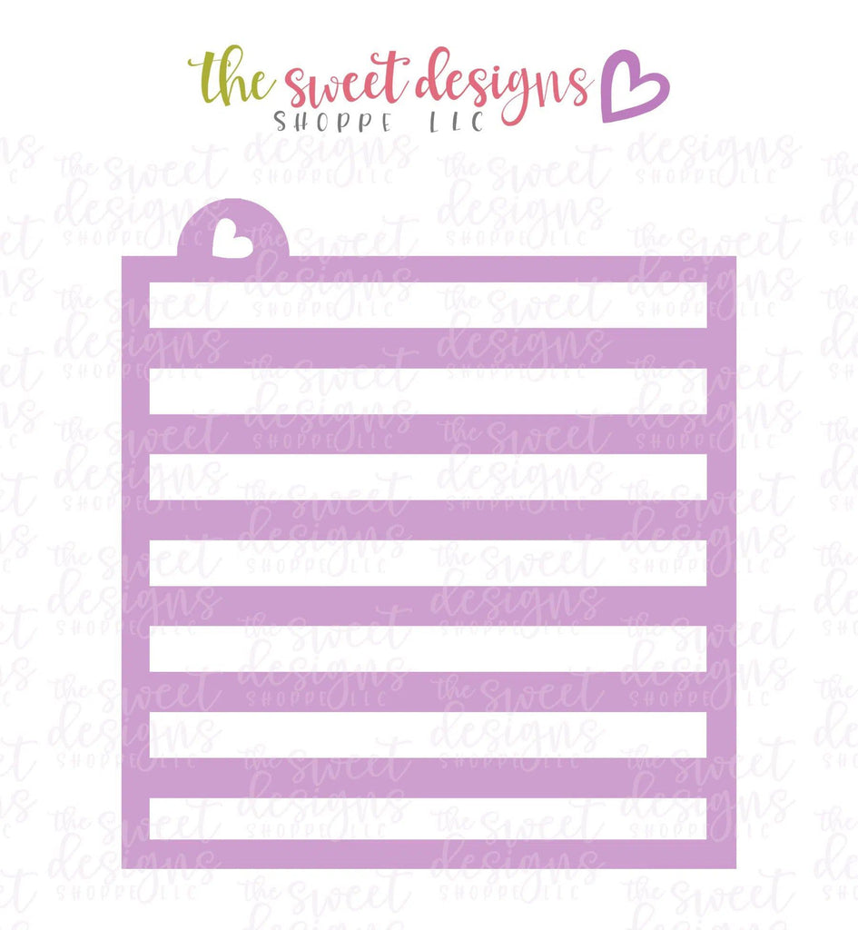 Stencils - Hearts Plaid (Set of 3) - Stencils - The Sweet Designs Shoppe - Regular 5-1/2" x 5-1/2" - ALL, Clearance, Heart, Hearts, pattern, patterns, Plaid, Promocode, Stencil, stripes, valentine, valentines