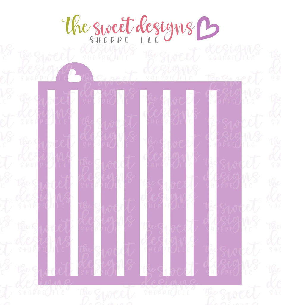 Stencils - Hearts Plaid (Set of 3) - Stencils - The Sweet Designs Shoppe - Regular 5-1/2" x 5-1/2" - ALL, Clearance, Heart, Hearts, pattern, patterns, Plaid, Promocode, Stencil, stripes, valentine, valentines