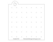 Stencils - Holder for Royal Icing Flower 19mm Spacing - 2.5mm Holes - Stencil - The Sweet Designs Shoppe - TSDS - - ALL,dots,Grid,Holder,pattern,patterns,polkadots,Promocode,Royal Icing flower holder,Stencil