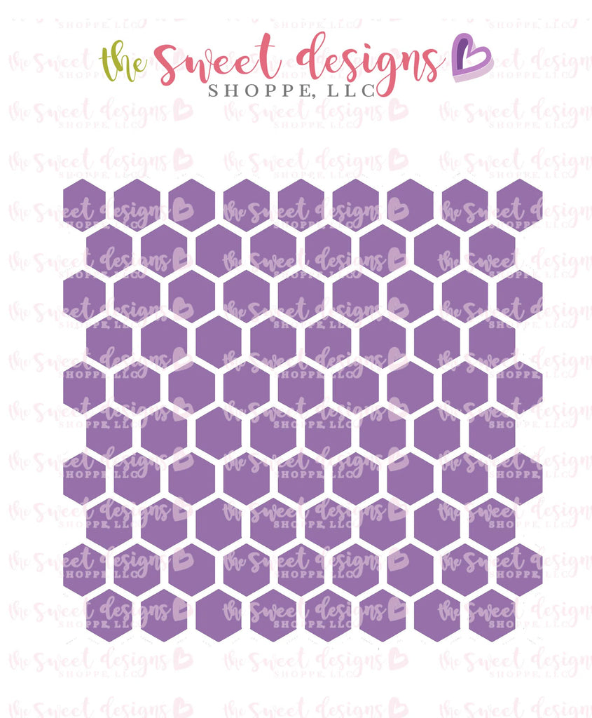 Stencils - Honeycomb / Hexagon Stencil - Sweet Designs Shoppe - Regular 5-1/2" x 5-1/2 - ALL, Basic Shapes, dots, pattern, Promocode, Stencil, Valentines