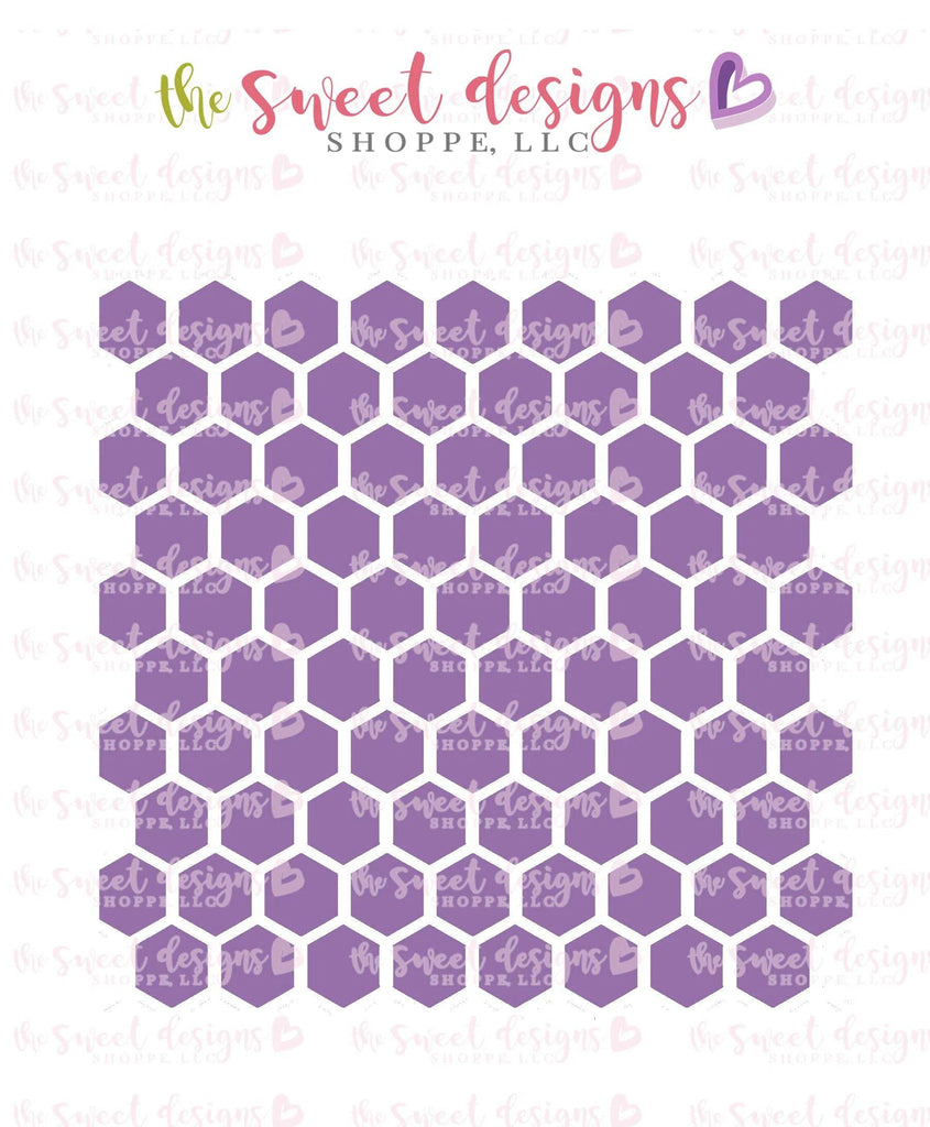 Stencils - Honeycomb / Hexagon Stencil - The Sweet Designs Shoppe - TSDS - - ALL,Basic Shapes,dots,pattern,Promocode,Stencil,Valentines