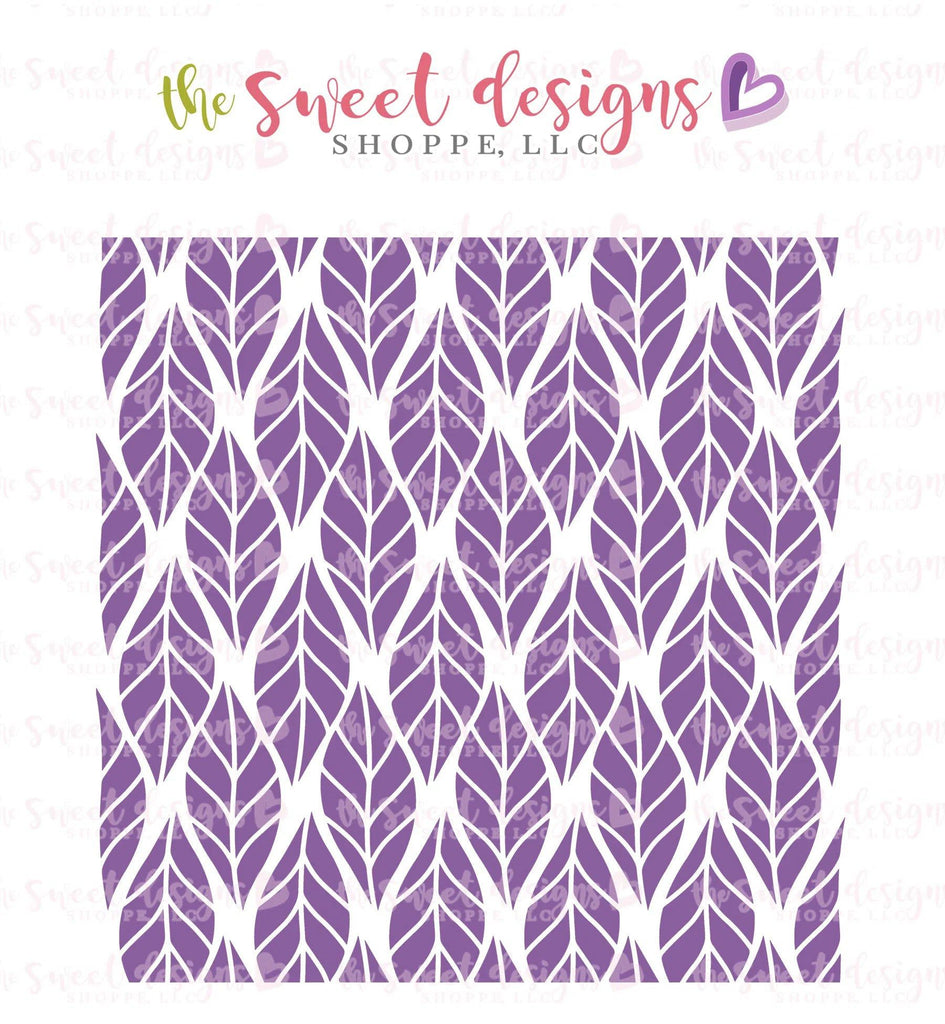 Stencils - Leaf Pattern Stencil - The Sweet Designs Shoppe - Regular 5-1/2" x 5-1/2 (Wording Size 4-3/4" Tall x 4-3/4" Wide) - ALL, Fall / Thanksgiving, Promocode, Stencil