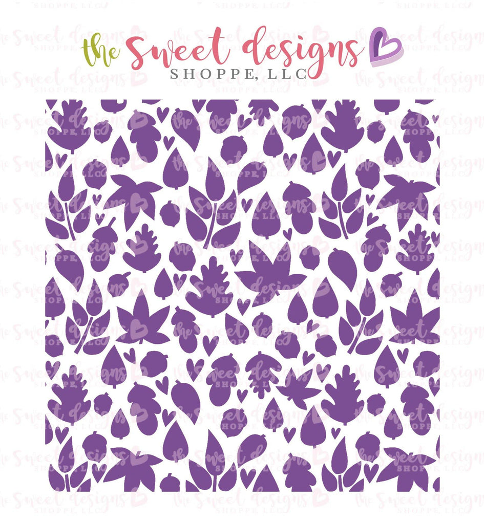 Stencils - Leaves and Searts Stencil - The Sweet Designs Shoppe - Regular 5-1/2" x 5-1/2 (Wording Size 4-3/4" Tall x 4-3/4" Wide) - ALL, Fall / Thanksgiving, Promocode, Stencil, Witch