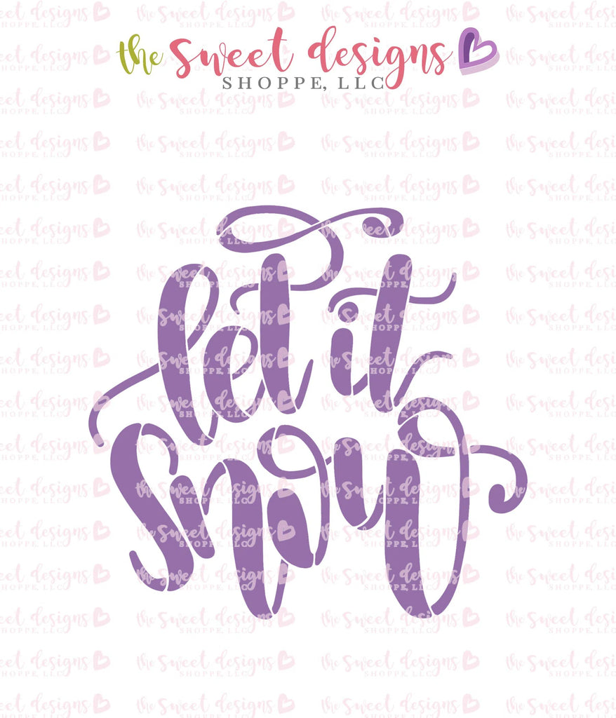 Stencils - Let it Snow Hand Lettering Stencil - Sweet Designs Shoppe - Regular - ALL, Christmas / Winter, handlettering, ho ho ho, PLAQUES HANDLETTERING, Promocode, santa, Stencil