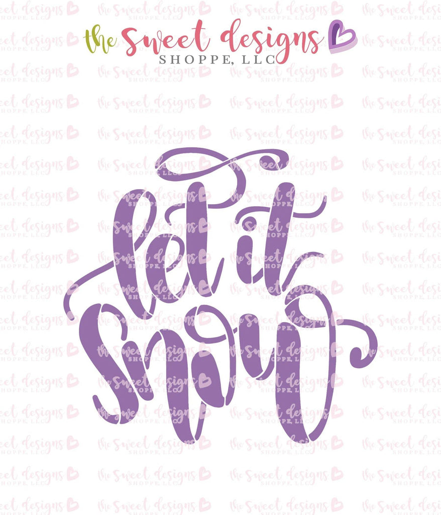 Stencils - Let it Snow Hand Lettering - Stencil - The Sweet Designs Shoppe - TSDS - - ALL,Christmas / Winter,handlettering,ho ho ho,PLAQUES HANDLETTERING,Promocode,santa,Stencil