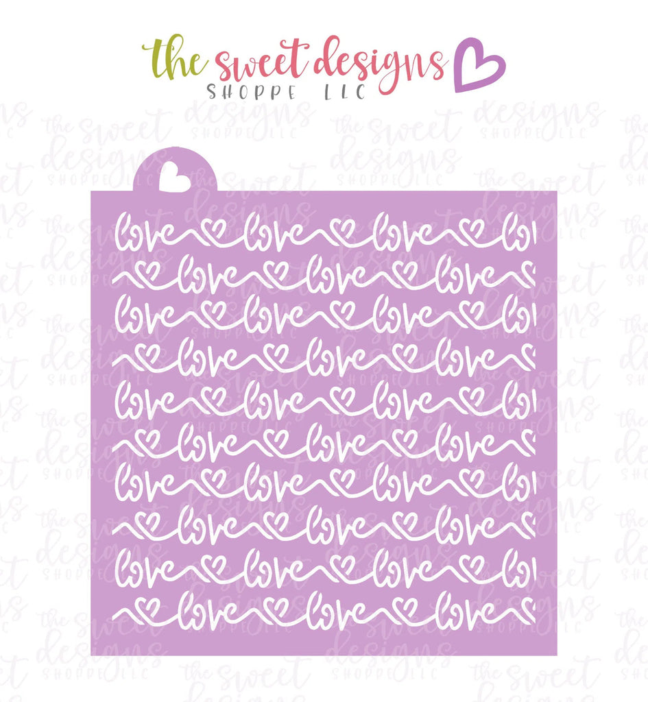 Stencils - Love Handlettering - Stencil - Sweet Designs Shoppe - Regular 5-1/2" x 5-1/2" - ALL, handlettering, Love, pattern, patterns, PLAQUES HANDLETTERING, Promocode, Stencil, Valentines