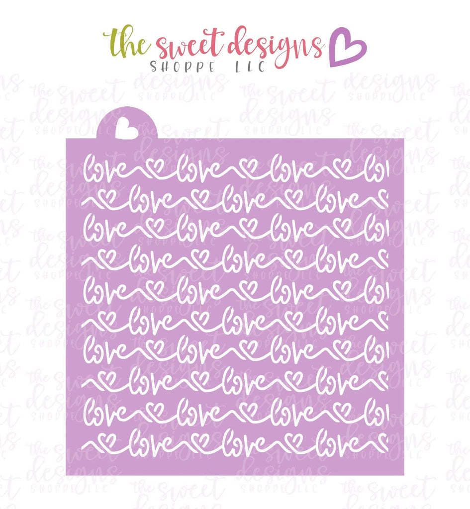 Stencils - Love Handlettering - Stencil - The Sweet Designs Shoppe - Regular 5-1/2" x 5-1/2" - ALL, handlettering, Love, pattern, patterns, PLAQUES HANDLETTERING, Promocode, Stencil, Valentines