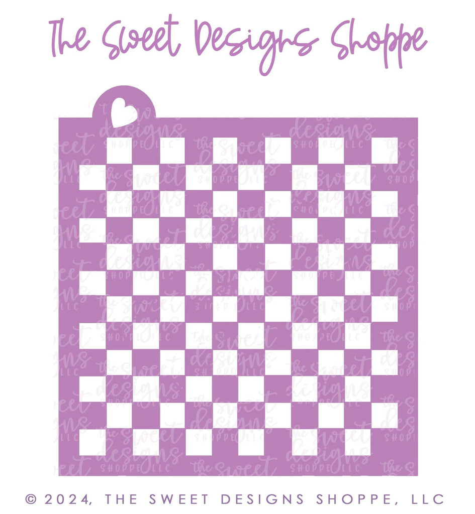 Stencils - Mid Size Checkers - Stencil - The Sweet Designs Shoppe - TSDS - - ALL,Basic Shapes,Father,Fathers Day,grandfather,Grid,pattern,patterns,Promocode,Stencil