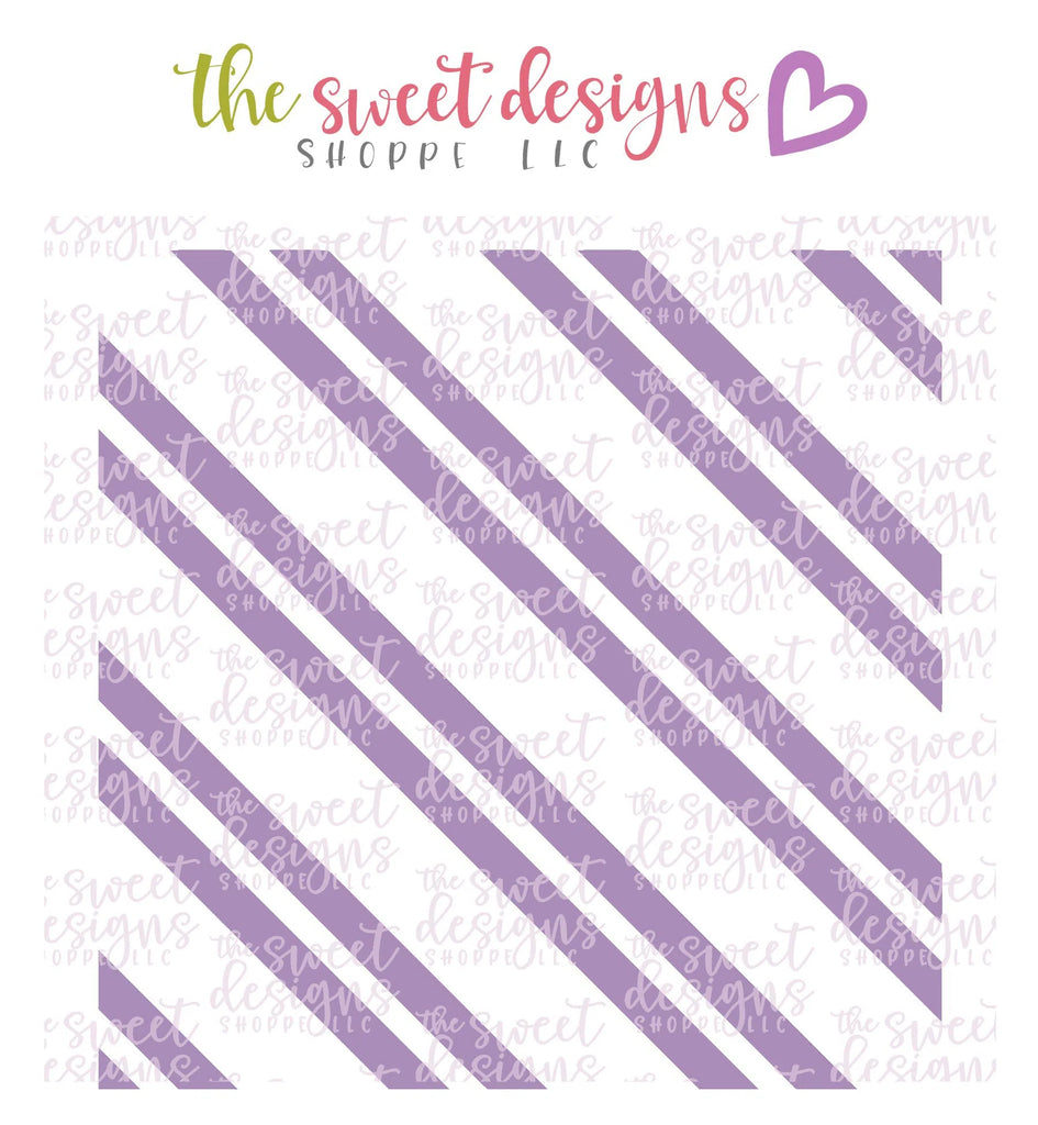 Stencils - Plaid - Diagonals (Set of 2) - Stencils - Sweet Designs Shoppe - Regular 5-1/2" x 5-1/2" - ALL, background, Christmas / Winter, Fall / Thanksgiving, lines, pattern, patterns, Promocode, school, Stencil, stripes