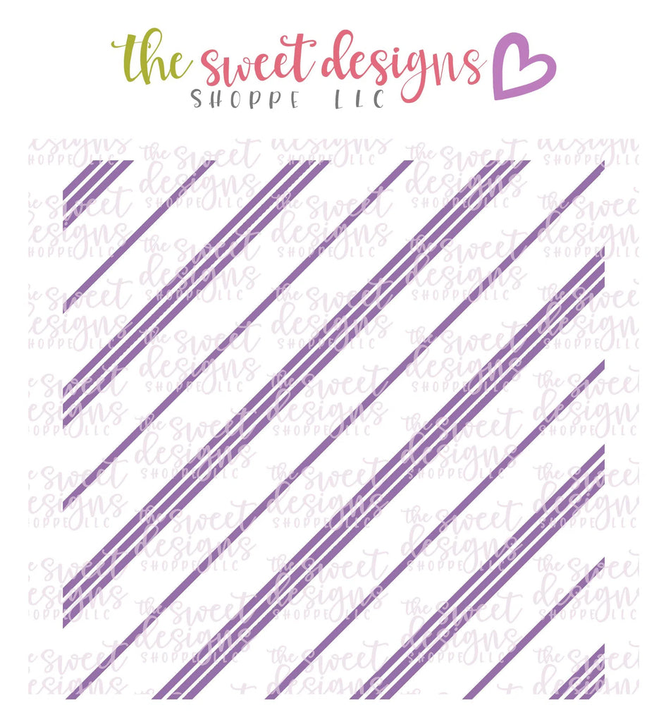 Stencils - Plaid - Diagonals (Set of 2) - Stencils - Sweet Designs Shoppe - Regular 5-1/2" x 5-1/2" - ALL, background, Christmas / Winter, Fall / Thanksgiving, lines, pattern, patterns, Promocode, school, Stencil, stripes