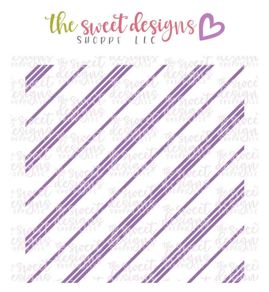 Stencils - Plaid - Diagonals (Set of 2) - Stencils - The Sweet Designs Shoppe - Regular 5-1/2" x 5-1/2" - ALL, background, Christmas / Winter, Fall / Thanksgiving, lines, pattern, patterns, Promocode, school, Stencil, stripes