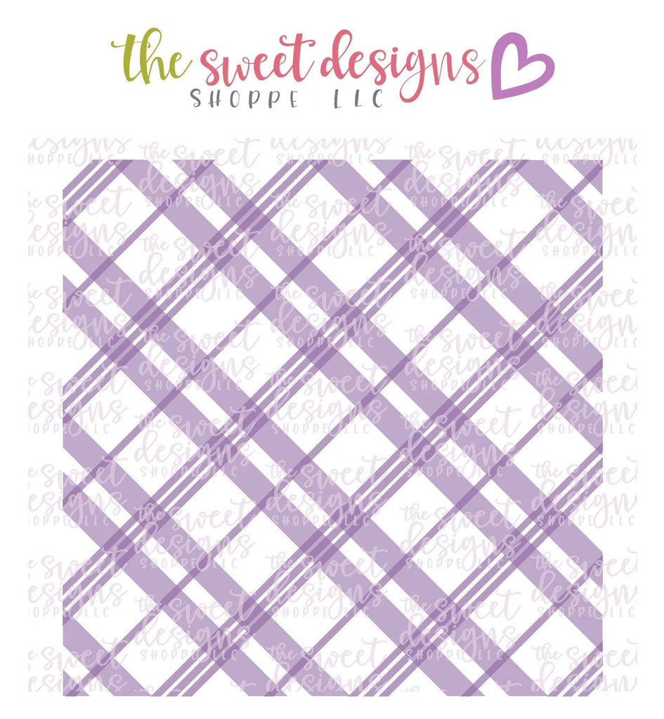 Stencils - Plaid - Diagonals (Set of 2) - Stencils - The Sweet Designs Shoppe - TSDS - - ALL,background,Christmas / Winter,Fall / Thanksgiving,lines,pattern,patterns,Promocode,school,Stencil,stripes