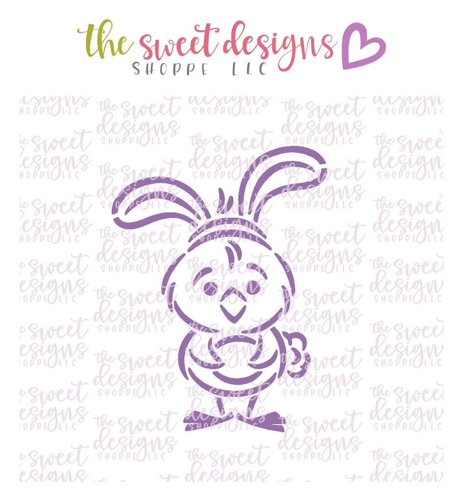 Stencils - PYOC Stencil - Bunny Chick - Stencil - Sweet Designs Shoppe - 5-1/2" x 5-1/2 - ALL, Animal, Easter, Easter / Spring, easter collection 2019, Promocode, PYO, PYOC, Stencil