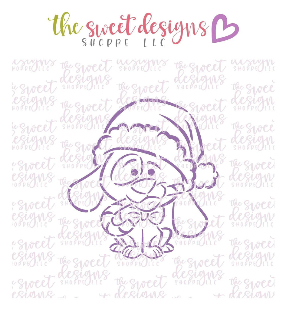 Stencils - PYOC Stencil - Christmas Puppy - Stencil - The Sweet Designs Shoppe - TSDS - - ALL,Animal,Animals,Christmas,Christmas / Winter,drawn with character,krista Heij-Barber,Promocode,PYO,PYOC,Stencil