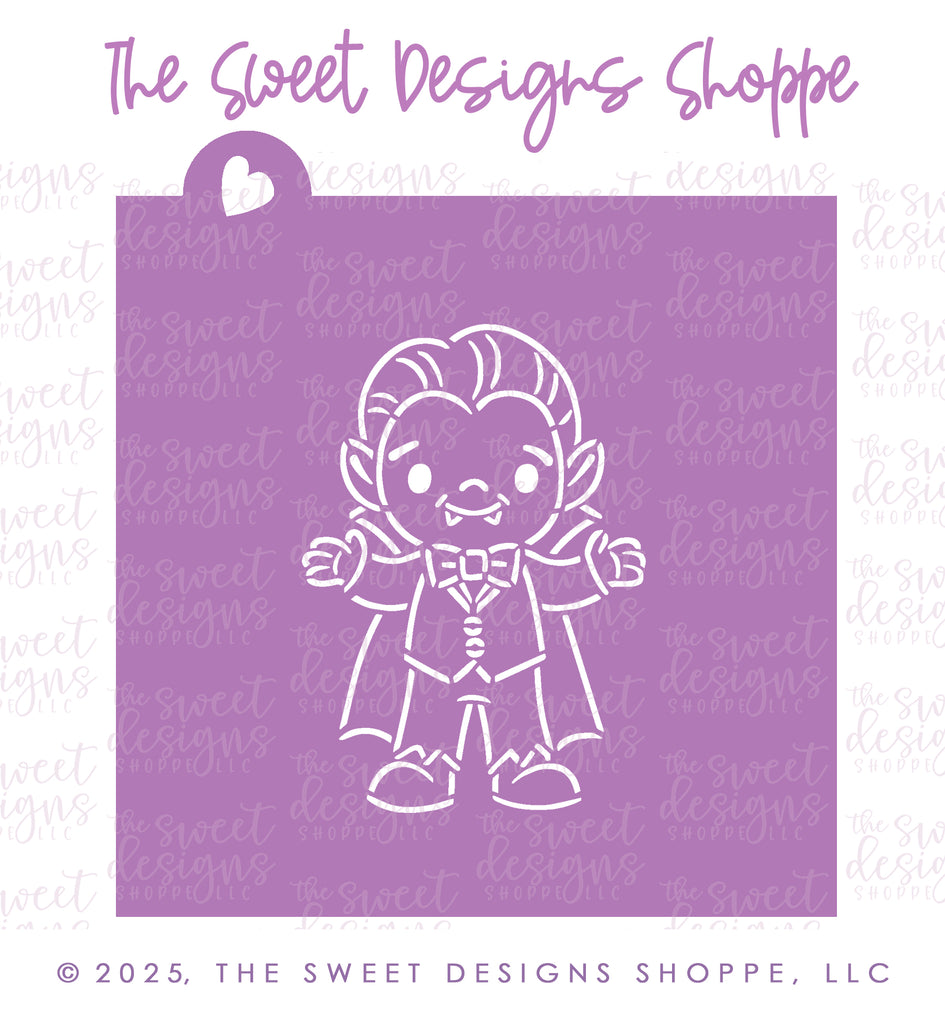 Stencils - PYOC Stencil - Cute Dracula - Stencil - The Sweet Designs Shoppe - TSDS - - ALL,halloween,Paint Your Own Cookie,Promocode,PYO,PYOC,Stencil