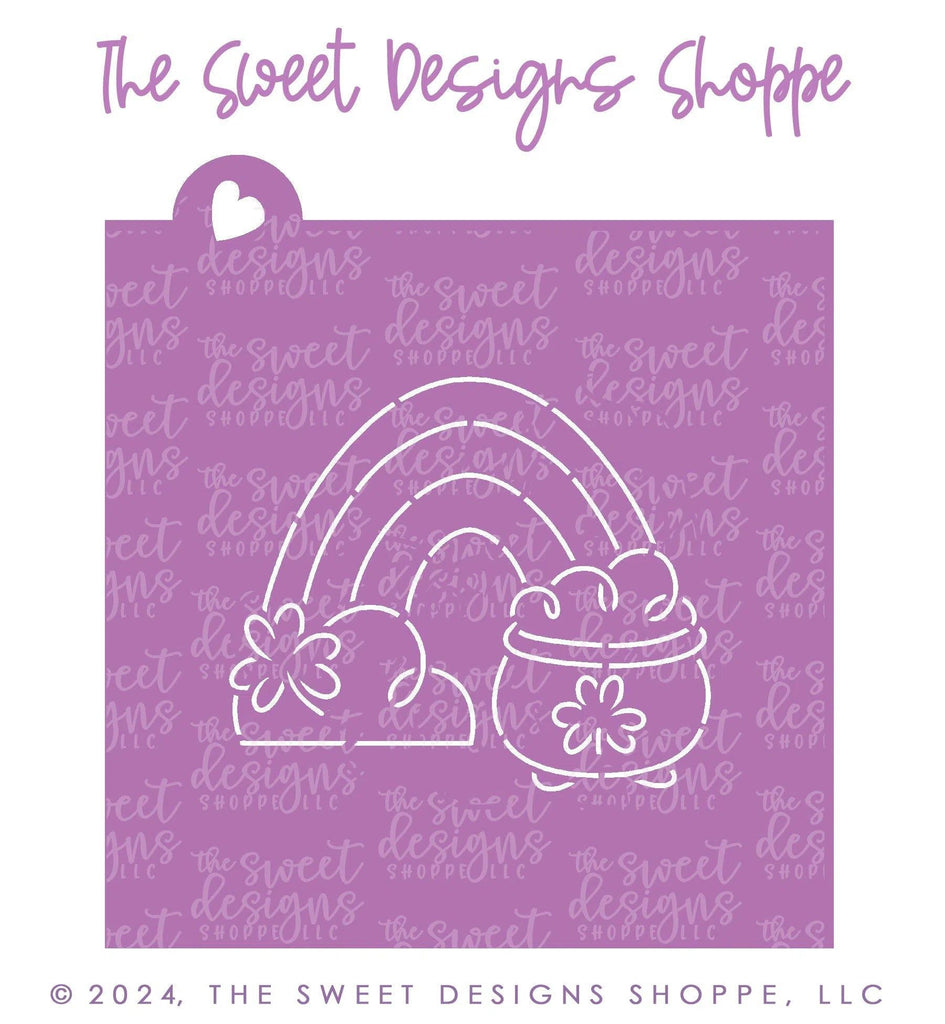 Stencils - PYOC Stencil - St Patrick's Rainbow - Stencil - The Sweet Designs Shoppe - Regular 5-1/2" x 5-1/2" - ALL, Promocode, PYO, PYOC, St paddy, ST PATRICK, St Patrick’s Day, St. Pat, St. Patricks, Stencil