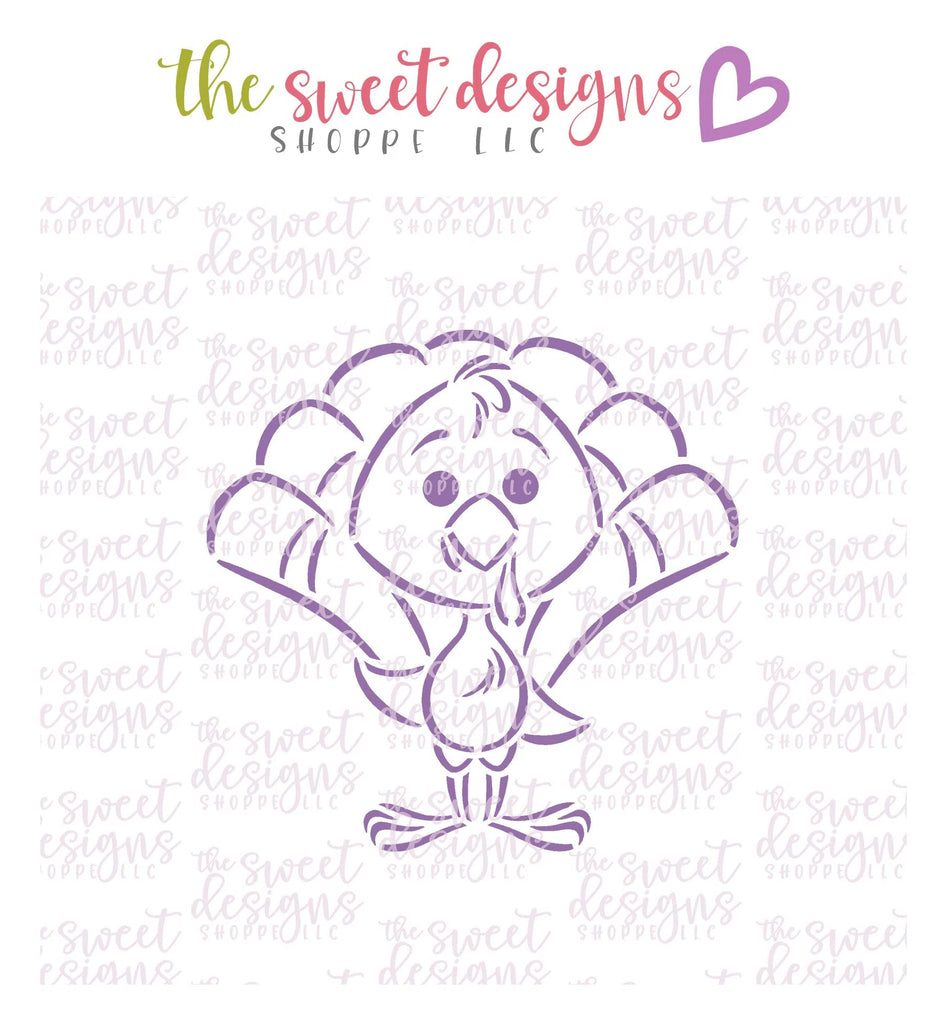 Stencils - PYOC Stencil - Turkey - Stencil - Sweet Designs Shoppe - Regular 5-1/2" x 5-1/2 - ALL, drawn with character, Fall / Thanksgiving, krista Heij-Barber, Promocode, PYO, PYOC, Stencil, thanksgiving