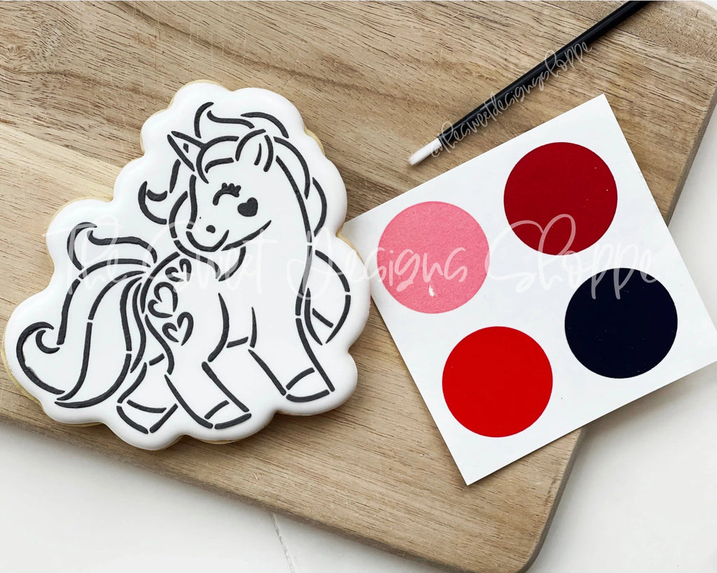 Stencils - PYOC Stencil - Unicorn - Stencil - The Sweet Designs Shoppe - Regular 5-1/2" x 5-1/2" - ALL, Animal, Animals, Animals and Insects, drawn with character, Fantasy, Kids / Fantasy, Love, monster, Promocode, PYO, PYOC, Stencil, valentine, Valentine's