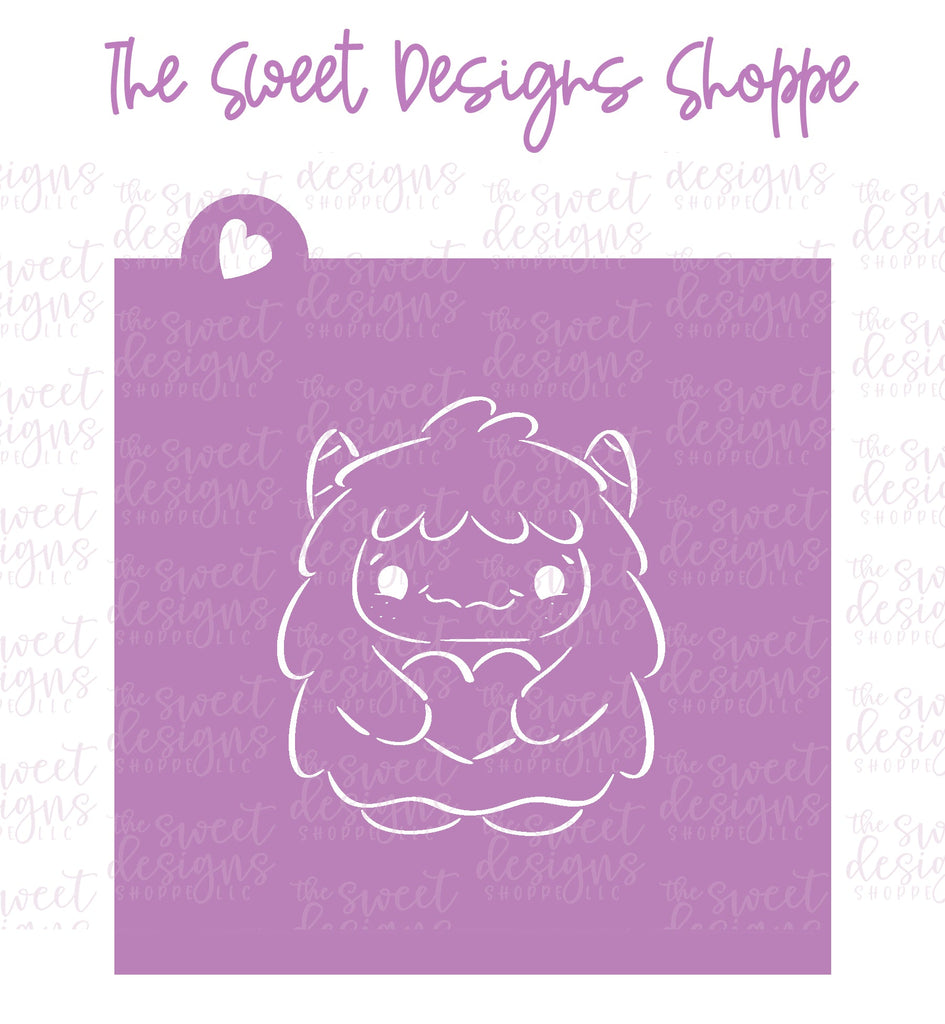 Stencils - PYOC Yeti - Stencil - The Sweet Designs Shoppe - Regular 5-1/2" x 5-1/2" - ALL, Animal, Animals, Animals and Insects, new, Promocode, PYO, PYOC, Stencil, valentine, Valentines