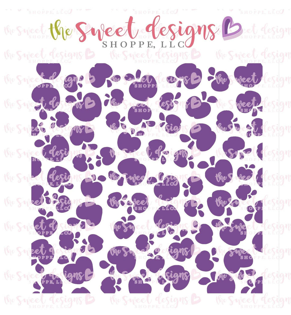Stencils - Scattered Apples Stencil - The Sweet Designs Shoppe - TSDS - - ALL,fall,Fall / Thanksgiving,Fruits and Vegetables,Halloween / Fall / Thanksgiving,patterns,Promocode,School,School / Graduation,Stencil